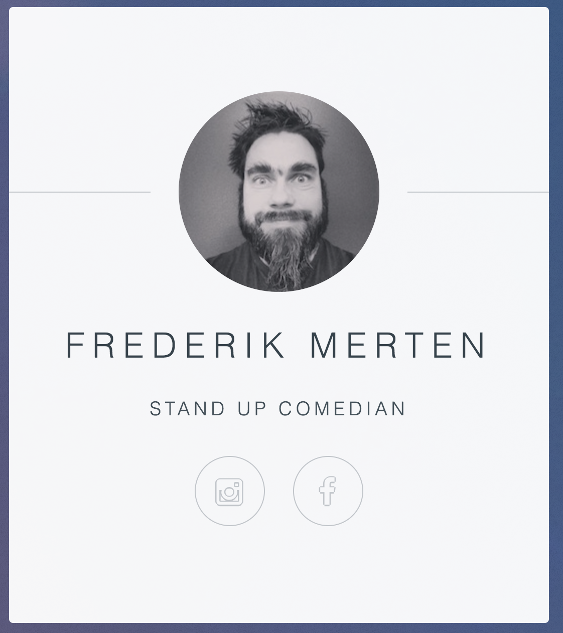 Frederik Merten, Comedian