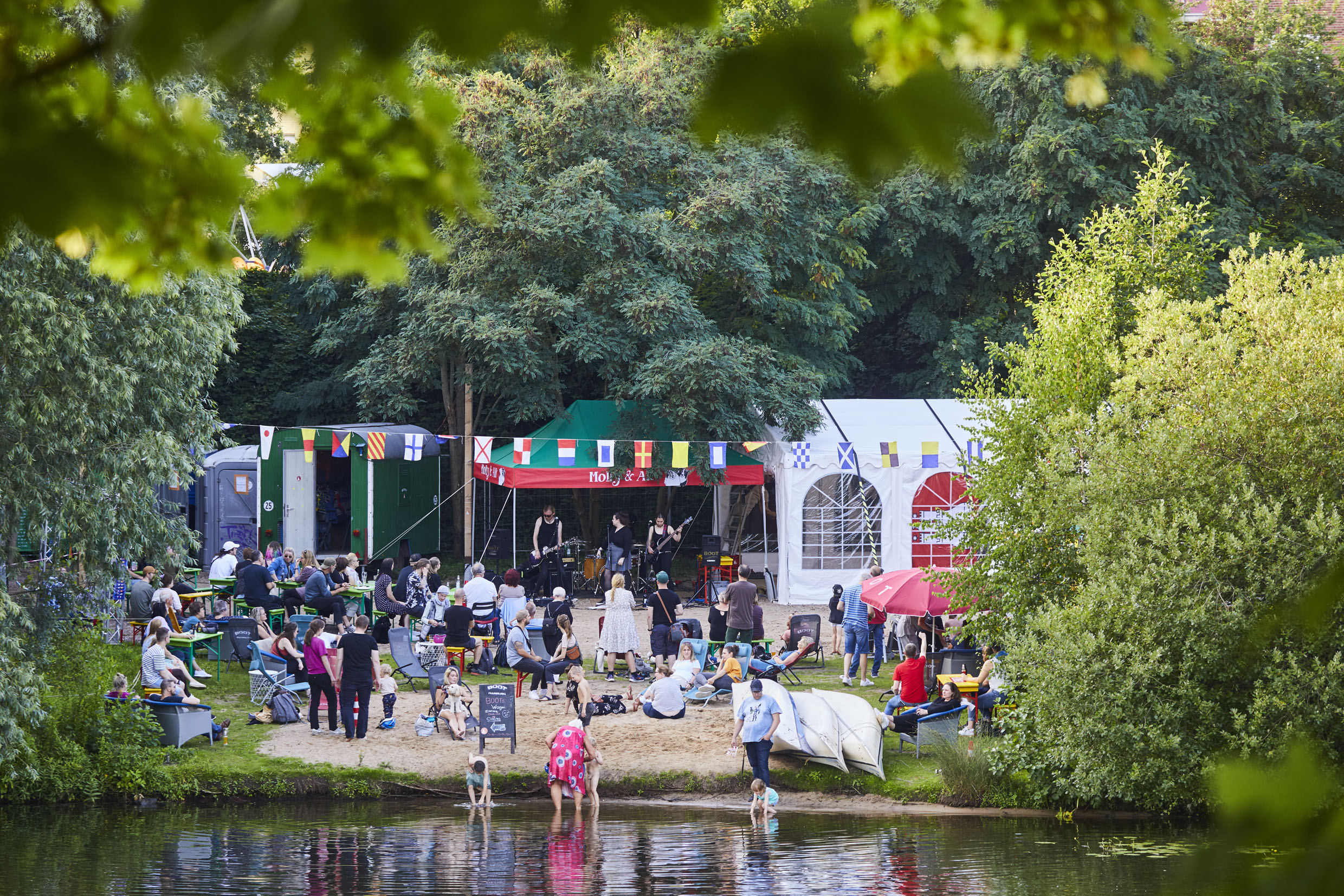 Ansicht Vereinsgelände von der Wasserseite aus
