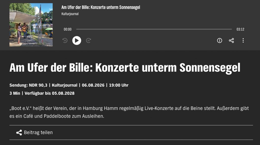 NDR Kulturjournal vom 06.08.2026