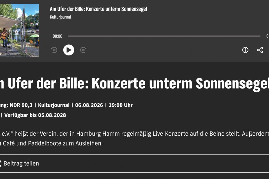NDR Kulturjournal vom 06.08.2026